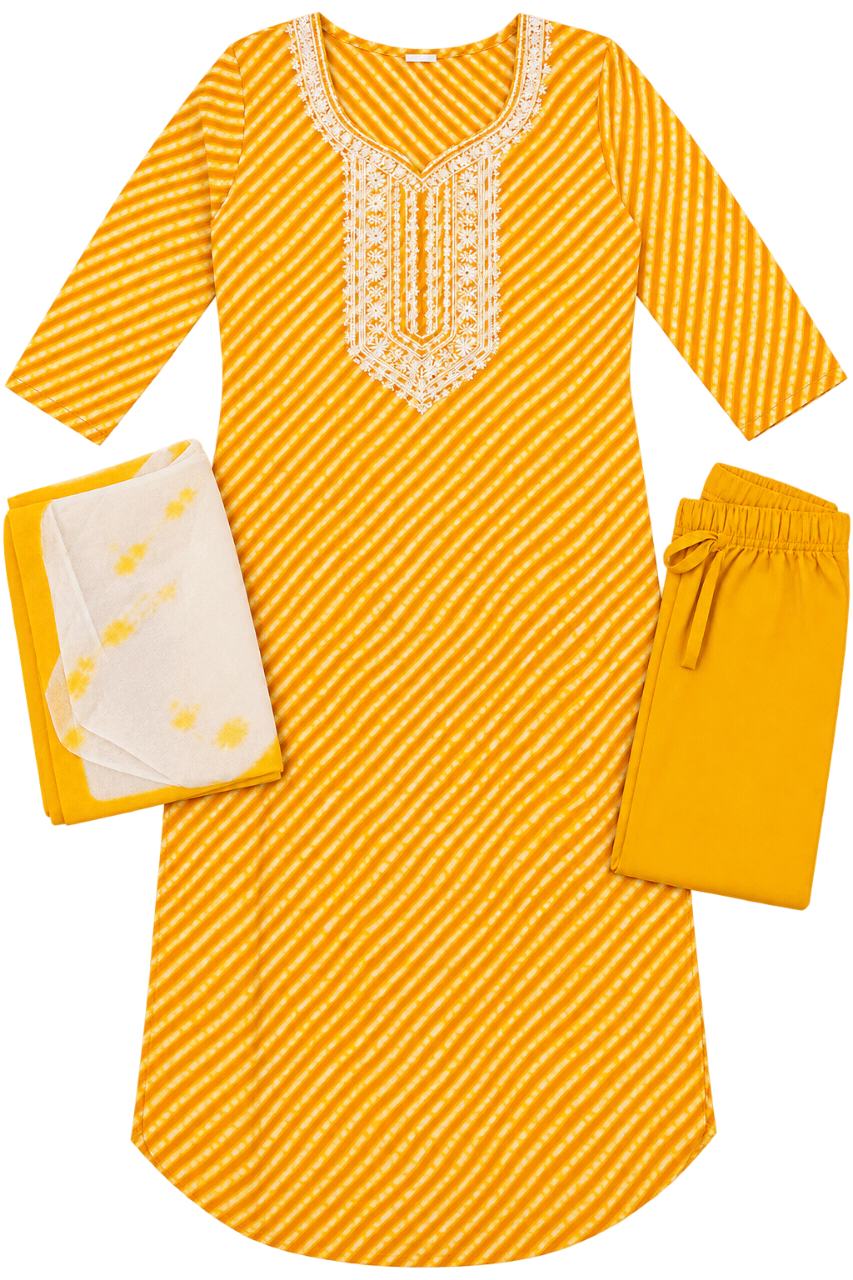 Yellow Kurti Set